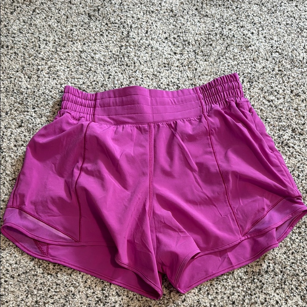 Rare color! Lululemon athletica Magenta Athletic Shorts worn once!